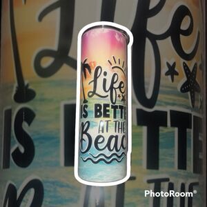 Life Is a Beach Skinny Tumbler